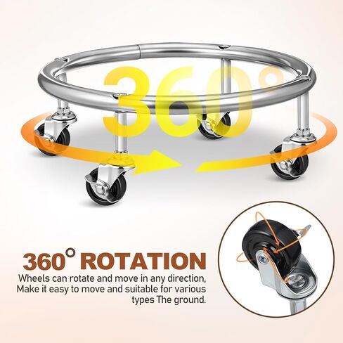 BESPORTBLE Movable Propane Tank Holder 20Lb Cylinder Stand with Brake Wheels Gas Cylinder Base Plate Cart for Easy Transport and Stable Support in Saudi Arabia