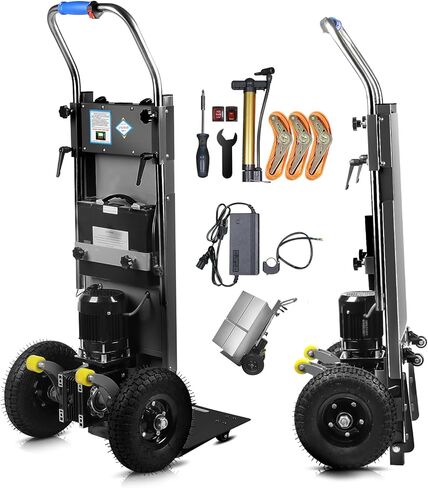 900 LBS/408kg Electric Stair Climbing Hand Trucks, Heavy Duty Hand Trucks, High Load Capacity Dolly Cart with 3 Ropes, Carry Heavy Object Effortless for Furniture Logistics Warehouse, Green in Saudi Arabia