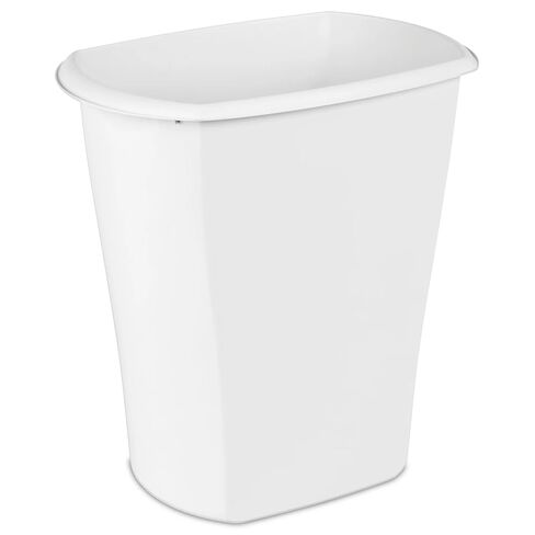 (2 Pack) Kitchen Trash Can, 10 Gallon Plastic Garbage Bin with No Lid, White in Saudi Arabia