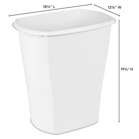 (2 Pack) Kitchen Trash Can, 10 Gallon Plastic Garbage Bin with No Lid, White in Saudi Arabia
