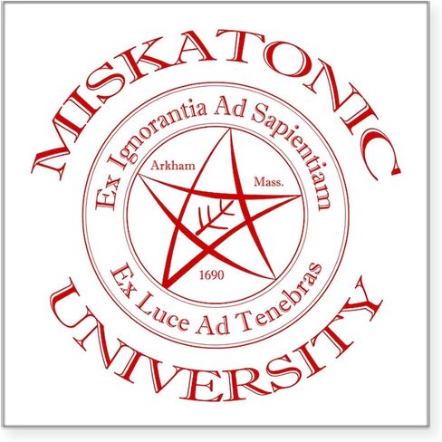 ملصق مربع لجامعة CafePress Miskatonic مقاس 3 × 3 ملصق ممتص للصدمات مربع للسيارة in Kuwait