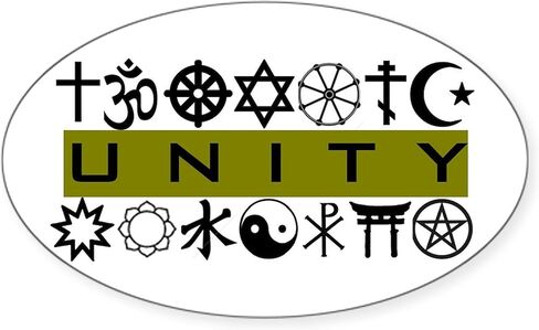 ملصق CafePress Unity ملصق ممتص الصدمات للسيارة البيضاوي in Kuwait