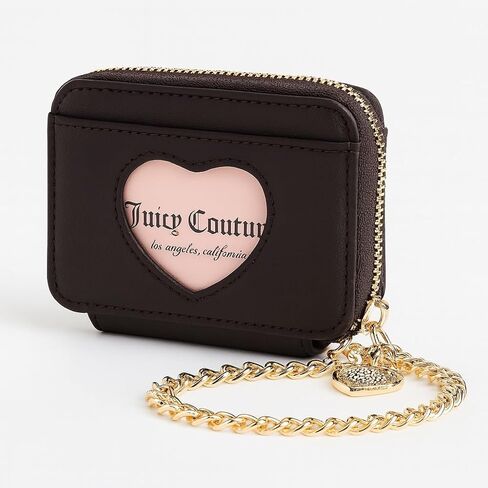 Juicy Couture Women's Square Zip Around Wallet with Wrist Strap (Plum) in Saudi Arabia