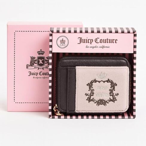 Juicy Couture Women's Square Zip Around Wallet with Wrist Strap (Plum) in Saudi Arabia