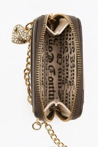 Juicy Couture Women's Square Zip Around Wallet with Wrist Strap (Plum) in Saudi Arabia