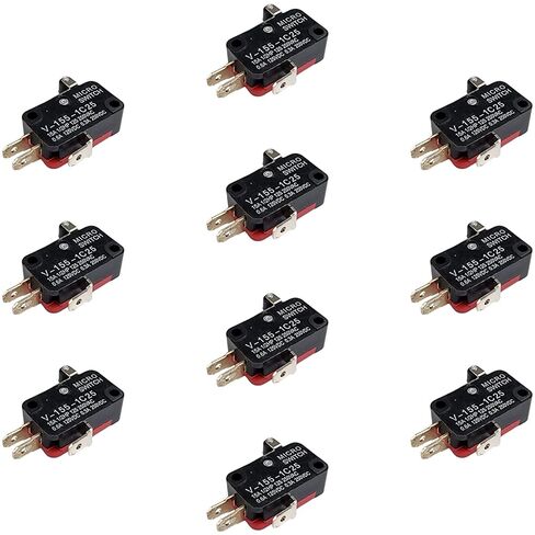 مفتاح حد V-156-1C25 - مفتاح SPDT صغير مع رافعة دوارة بمفصلات طويلة، 10 قطع - مفتاح من الدرجة الصناعية لـ Arduino، ESP32، ESP8266، Raspberry Pi مع برامج تعليمية in Saudi Arabia