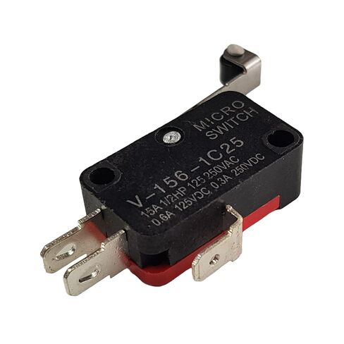 V-156-1C25 Limit Switch – SPDT Micro Switch with Long Hinge Roller Lever, 10 Pieces – Industrial Grade Switch for Arduino, ESP32, ESP8266, Raspberry Pi with Tutorials in Saudi Arabia