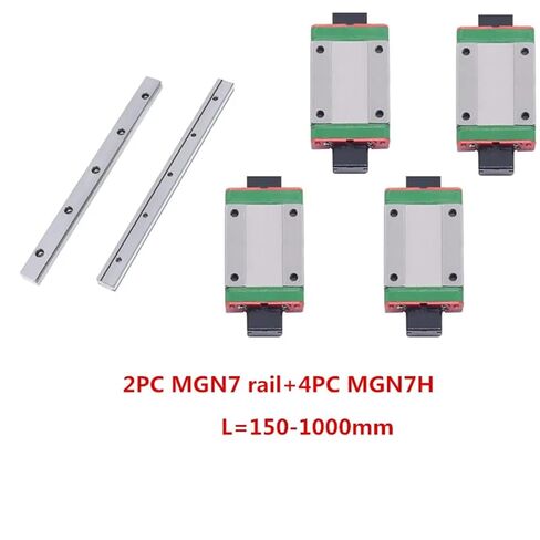 1/2 Pcs Miniature Linear Guide MGN7 150-1000mm+1/2 Pcs MGN7C/MGN7H Slide ﻿(300mm) in Saudi Arabia