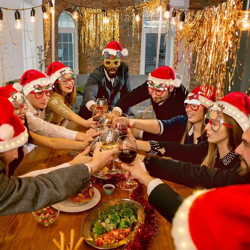 قبعات ونظارات حفلات عيد الميلاد المضحكة من JIURUN لدعائم الصور للرجال والنساء هدية حفلة عيد الميلاد in Kuwait