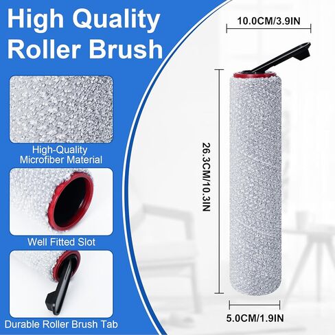 فرشاة دوارة وفلتر HEPA لقطع غيار المكنسة الكهربائية DREAME H12 Pro FlexReach / H15 Pro الرطبة والجافة، 2 فرشاة دوارة + 2 مرشحات HEPA + 1 فرشاة تنظيف in Kuwait