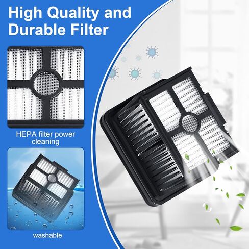 فرشاة دوارة وفلتر HEPA لقطع غيار المكنسة الكهربائية DREAME H12 Pro FlexReach / H15 Pro الرطبة والجافة، 2 فرشاة دوارة + 2 مرشحات HEPA + 1 فرشاة تنظيف in Kuwait