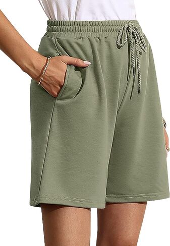 Quenteen Women's Athletic Shorts Jogger Sweat Casual Loose Bermuda Shorts (Available in Plus Size) in Saudi Arabia