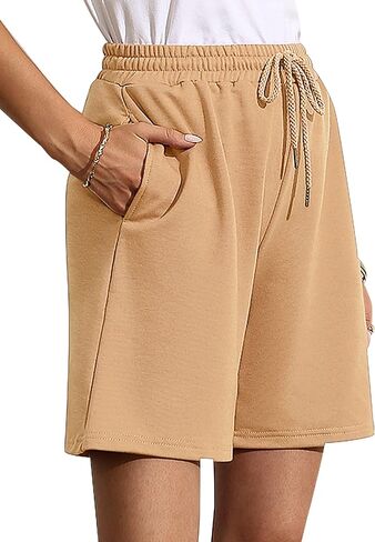Quenteen Women's Athletic Shorts Jogger Sweat Casual Loose Bermuda Shorts (Available in Plus Size) in Saudi Arabia