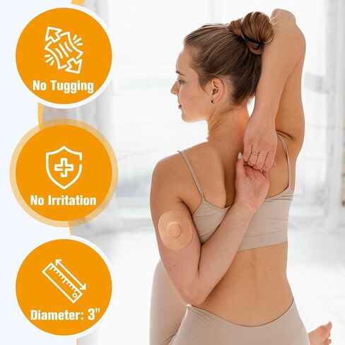 أغطية مستشعر Freestyle لـ Libre 3 Plus، 30 حزمة من أغطية مستشعر Libre 3 Plus المقاومة للماء، رقعة مستشعر CGM حريرية، علامة تبويب سهلة التقشير، لا تسبب الحساسية وخالية من اللاتكس، حماية لمدة 15 يومًا، بيج in Kuwait