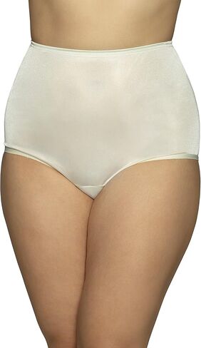 Vanity Fair Women's High Waisted Underwear, Full Coverage Ladies Panties, Perfectly Yours Briefs, Nylon - Raspberry Haze/Bare Pink/Glacier White, 7 in Saudi Arabia