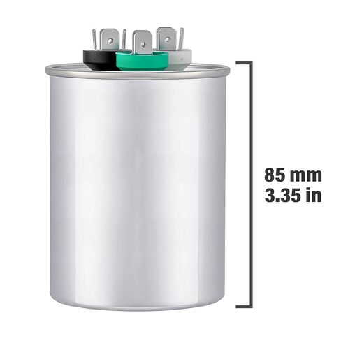 50/7.5uF 50+7.5MFD AC Capacitor 50 7.5 uF MFD 50/7.5MFD 370V or 440V CBB65B Round Dual Run Start A/C Capacitors ±6% 370V/440VAC for Air Conditioner in Kuwait