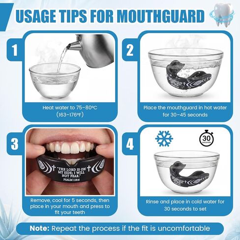 Konohan 4 Pcs Mouth Guard - Cross Sport Mouthguard with Case Christian Mouthguards Braces Teeth Armor Sport Game Guard for Youth Football Boxing Lacrosse Football Basketball Wrestling Rugby Taekwondo in Saudi Arabia