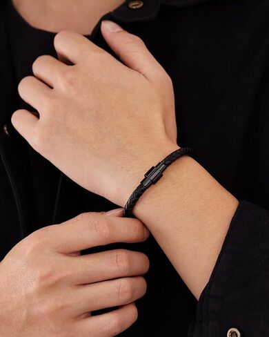 Men Bracelet Stainless Steel Braided Wrap Bracelet for Men in Saudi Arabia
