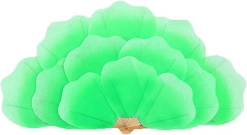 2 قطعة زهرة الفاوانيا مروحة كبيرة البتلة مروحة أداء الرقص مروحة مربع الرقص مروحة الرقص البتلة مروحة الجمباز الدعائم in Kuwait