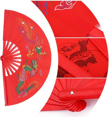 Sturdy and Environmental Chinese Fan, Delicate Painting, Silk Fan, for Tai Chi Dance Training in Saudi Arabia