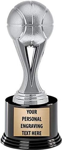 جوائز Crown Awards لكرة السلة مع نقش مخصص، كأس فضي مخصص لكرة السلة مقاس 7.25 بوصة على قاعدة مستديرة فاخرة in Saudi Arabia
