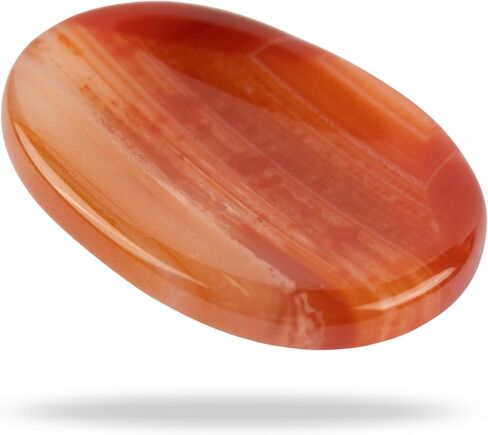 7 حجر شاكرا لتخفيف القلق - حجر إبهام مصقول للتأمل وتخفيف التوتر والشفاء - كريستال بحجم الجيب لموازنة الشاكرا وهدية روحية للنساء والرجال in Kuwait