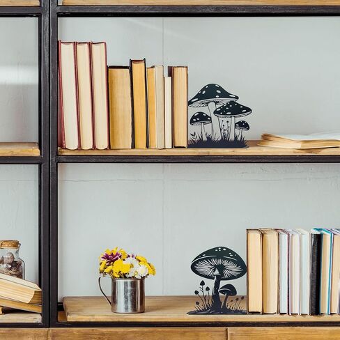 Cute Mushroom Decorative Bookends Unique and Stylish Book Ends Waterproof & Durable Perfect Size Ideal Gift for Mushroom Lovers in Kuwait