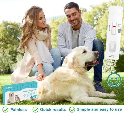 طقم اختبار الحمل للكلاب والقطط في المنزل، اختبار بول الكلاب - يعتمد على البول، دقيق بنسبة 98.8%، نتائج خلال 10 دقائق، غير مؤلم (قطعة واحدة) in Kuwait