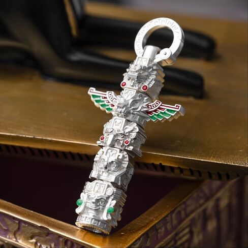 COPPERTIST.WU Mayan Totem Pendant – Handcrafted Amulet Jewelry for Men & Women, Spiritual Talisman Ancient Civilization, DIY Totem Charm for Bracelets & Necklaces in Saudi Arabia