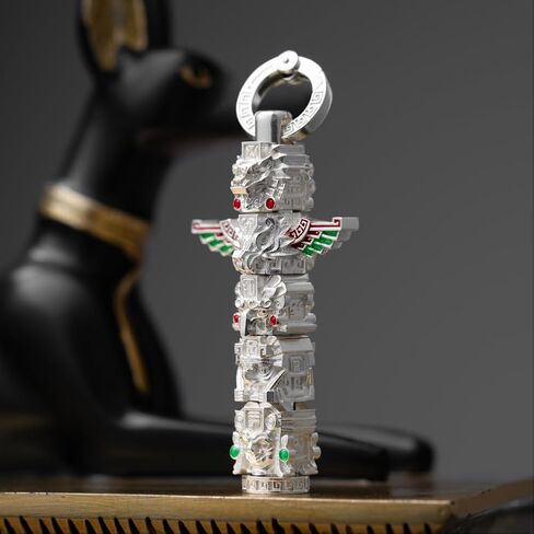 COPPERTIST.WU Mayan Totem Pendant – Handcrafted Amulet Jewelry for Men & Women, Spiritual Talisman Ancient Civilization, DIY Totem Charm for Bracelets & Necklaces in Saudi Arabia