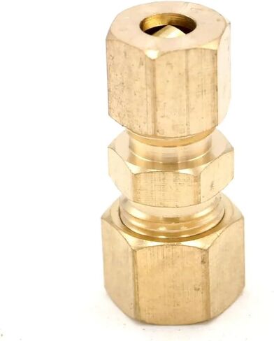 Fit 5/16" x 1/4" Tube OD Straight Compression Union Brass Pipe Fitting Connector in Saudi Arabia