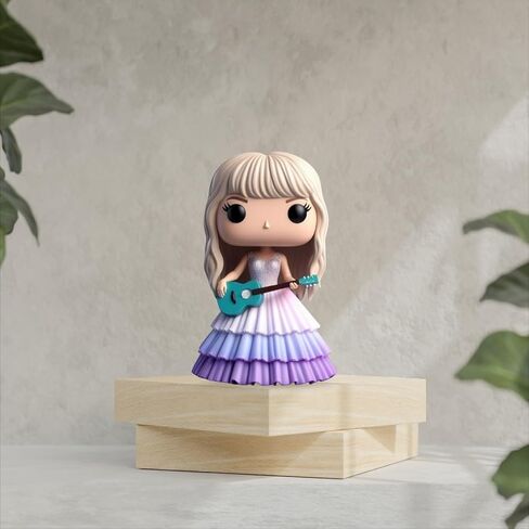Cute Singer Star Doll Epoxy Resin Fashion Doll Singing Modeling, Charms Cartoon Style,The Best Gift for Music Fans and Friends (#1) in Saudi Arabia