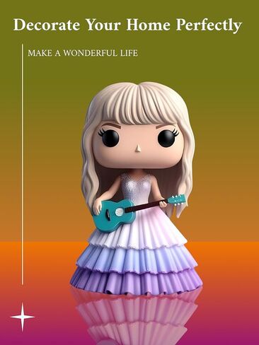 Cute Singer Star Doll Epoxy Resin Fashion Doll Singing Modeling, Charms Cartoon Style,The Best Gift for Music Fans and Friends (#1) in Saudi Arabia