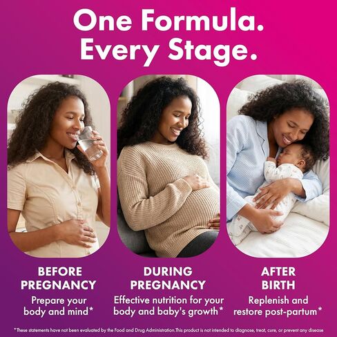 Prenatal Vitamins for Women- Sophisticated Folate and 18 Vitamins and Minerals for Neural Tube Support & Fetal Brain Development, Gluten-Free, Dairy-Free & Soy-Free - 30 Capsules - 30 Servings in Saudi Arabia