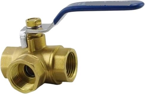1 Pcs Female Brass Ball Valve Tee 1/2 Inch BSPP Connection in Saudi Arabia