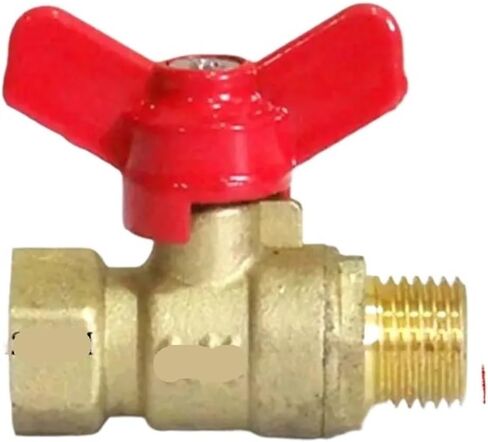 1/4 "خيط أنثى إلى 1/4" صمام كروي نحاسي خيط ذكر مع مقبض PN 0.8 ميجا باسكال، مناسب للهواء والغاز الطبيعي والماء والوقود in Saudi Arabia