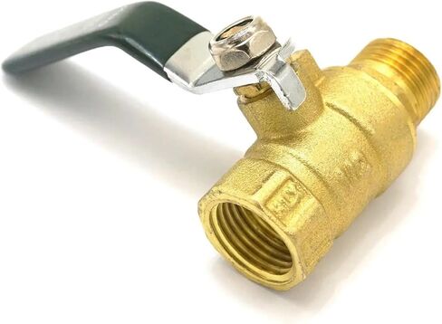 1/4" Internal Thread to 1/4" External Thread Brass Ball Valve with Handle Pn 0.8 Mpa Suitable for air, Natural Gas, Water, Fuel in Saudi Arabia