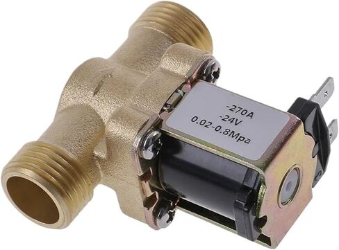 1 قطعة G1/2 ''النحاس صمام الملف اللولبي الكهربائي تيار مستمر 12 فولت 24 فولت AC220v ل سخان المياه بالطاقة الشمسية (التيار المتناوب 220 فولت_إغلاق عادي) in Saudi Arabia