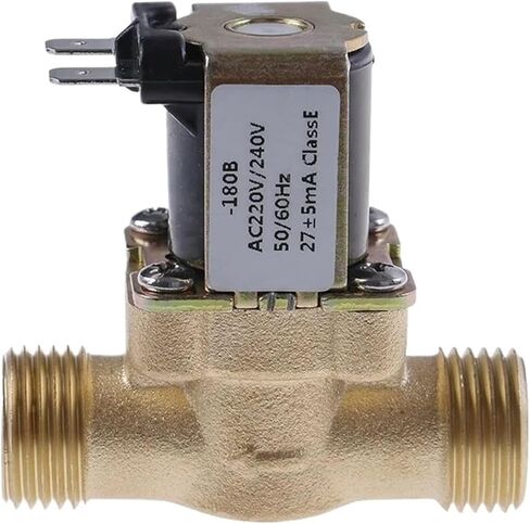1 قطعة G1/2 ''النحاس صمام الملف اللولبي الكهربائي تيار مستمر 12 فولت 24 فولت AC220v ل سخان المياه بالطاقة الشمسية (التيار المتناوب 220 فولت_إغلاق عادي) in Saudi Arabia