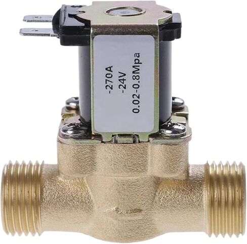 1 قطعة G1/2 ''النحاس صمام الملف اللولبي الكهربائي تيار مستمر 12 فولت 24 فولت AC220v ل سخان المياه بالطاقة الشمسية (التيار المتناوب 220 فولت_إغلاق عادي) in Saudi Arabia