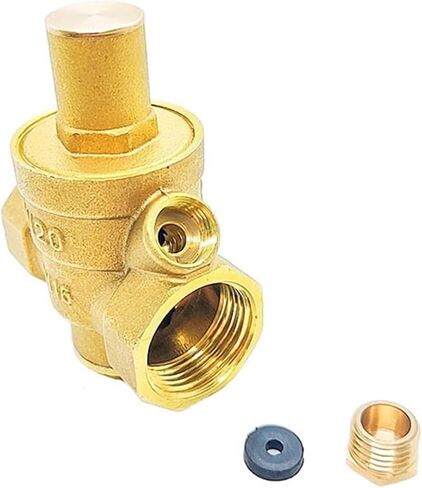 1/2 3/4 1 2 Inch Brass Water Pressure Reducing Maintaining Valve DN15/DN20/DN25/DN32 Regulator Adjustable Relief Gauge 1Pcs(1-1/2",Valve with Gauge) in Saudi Arabia