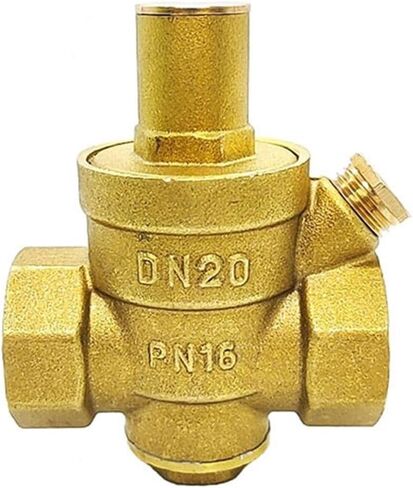 1/2 3/4 1 2 Inch Brass Water Pressure Reducing Maintaining Valve DN15/DN20/DN25/DN32 Regulator Adjustable Relief Gauge 1Pcs(1-1/2",Valve with Gauge) in Saudi Arabia