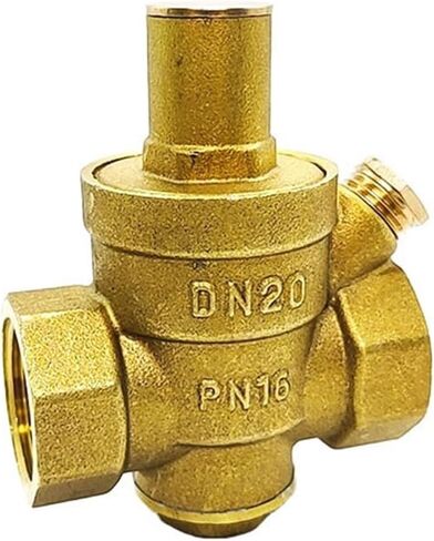 1/2 3/4 1 2 Inch Brass Water Pressure Reducing Maintaining Valve DN15/DN20/DN25/DN32 Regulator Adjustable Relief Gauge 1Pcs(1-1/2",Valve with Gauge) in Saudi Arabia