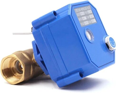 صمام كروي بمحرك مع مفتاح يدوي ومؤشر تشغيل/إيقاف نافذة نحاس كهربائي AC220V/DC24V/DC12V 1 قطعة (1/2"، DC12V_CR04) in Saudi Arabia