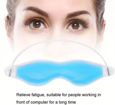 Reusable Gel Eye Mask for Hot/Cold Therapy – Cooling Eye Mask for Sleep, Dark Circle Relief, and Puffy Eyes – Soft, Adjustable, Fragrance-Free, No Batteries, Ideal for Relaxation and Restful Sleep in Saudi Arabia