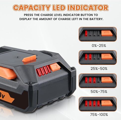 العبارات 2 حزم 4000mAh 18v R840085 استبدال بطارية الليثيوم لأدوات Ridgid 18V بطارية متوافقة مع Ridgid R840087 R840083 R840085 R840086 أدوات الحفر اللاسلكية in Kuwait