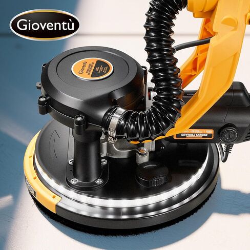 ماكينة صنفرة الحوائط الجافة الكهربائية، ماكينة سنفرة الحوائط الجافة بقوة 950 وات مع مجمع غبار فراغ، 9 سرعات متغيرة 800-2100 دورة في الدقيقة، ضوء LED، ماكينة سنفرة حائط بدون غبار للجدران الجافة، سقف الفشار، الزاوية إلخ in Kuwait