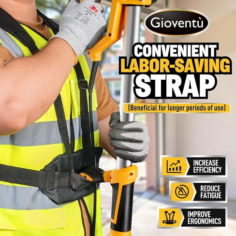 ماكينة صنفرة الحوائط الجافة الكهربائية، ماكينة سنفرة الحوائط الجافة بقوة 950 وات مع مجمع غبار فراغ، 9 سرعات متغيرة 800-2100 دورة في الدقيقة، ضوء LED، ماكينة سنفرة حائط بدون غبار للجدران الجافة، سقف الفشار، الزاوية إلخ in Kuwait