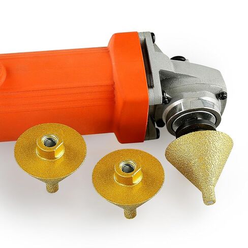 LOZLIN 2" Diamond Beveling & Reaming Wheel with 5/8-11 Arbor - Multi-Purpose Grinding Disc for Porcelain Marble Tile Chamfering Polishing Hole Enlargement in Saudi Arabia