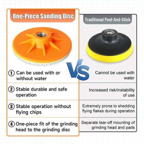 4" Diamond Polishing Pads for Angle Grinder 5/8"-11 UNC, Concrete & Stone Polishing Pads for Granite, Marble, Tile, Quartz, Glass, Ceramic - Wet/Dry Use Diamond Sanding & Edge Trimming Discs in Saudi Arabia